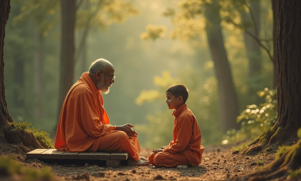 Traditional Guru-Shishya interaction in natural setting